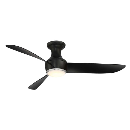  Corona 52" Ceiling Fan In Matte Black & Brushed Nickel Trim
