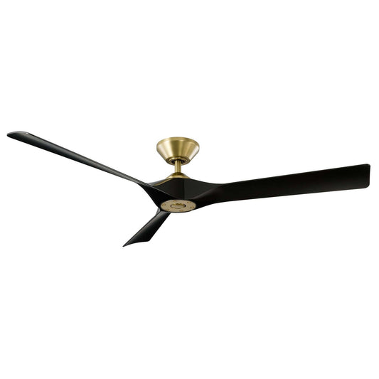  Torque 58" Ceiling Fan In Soft Brass & Matte Black