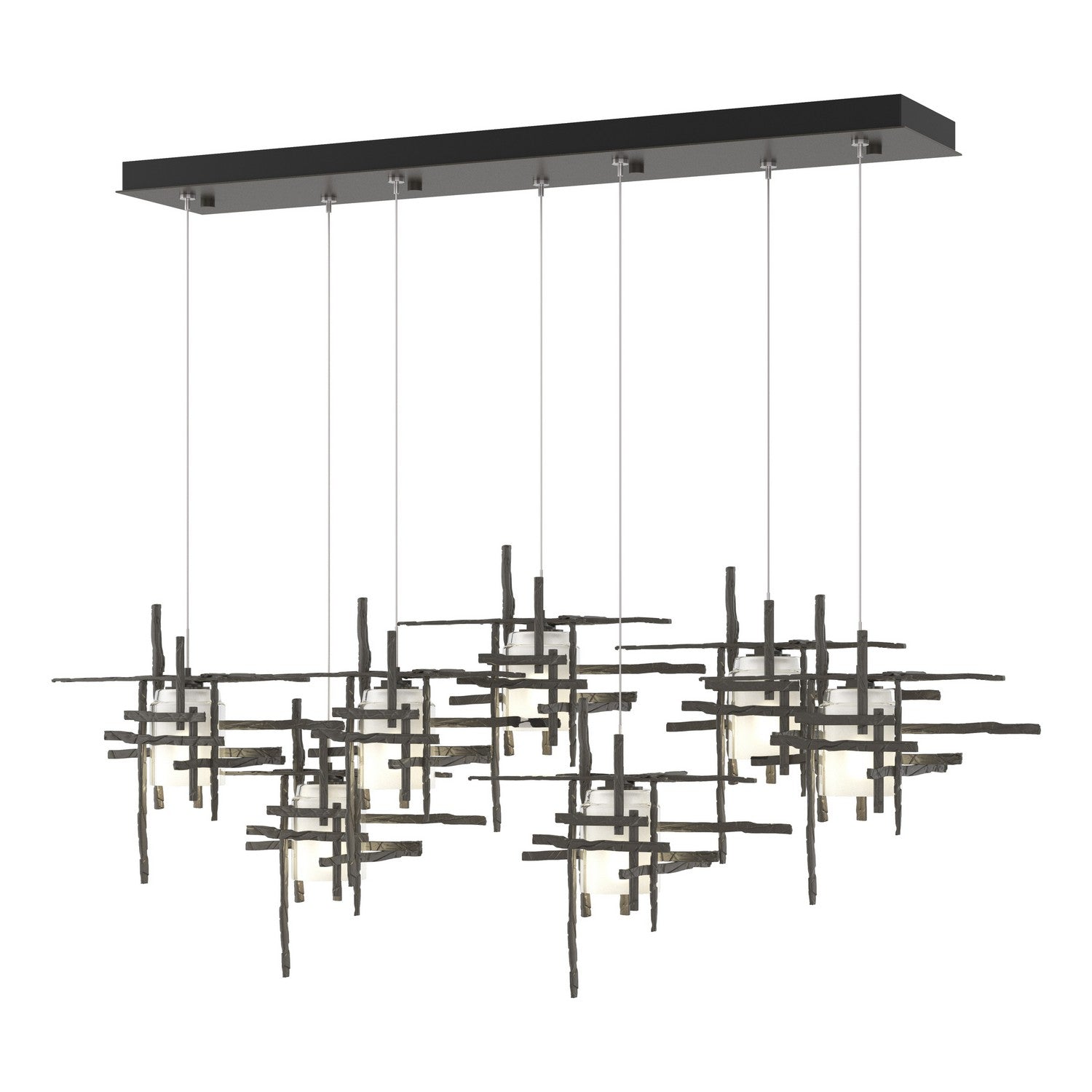  Tura 7-Light Frosted Glass Pendant