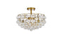  Savannah 3-Light Flush Mount In Brass