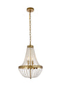 Valeria Five Light Pendant In Brass
