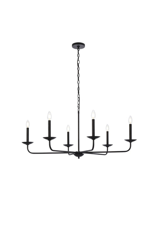  Cohen 6-Light Pendant In Black