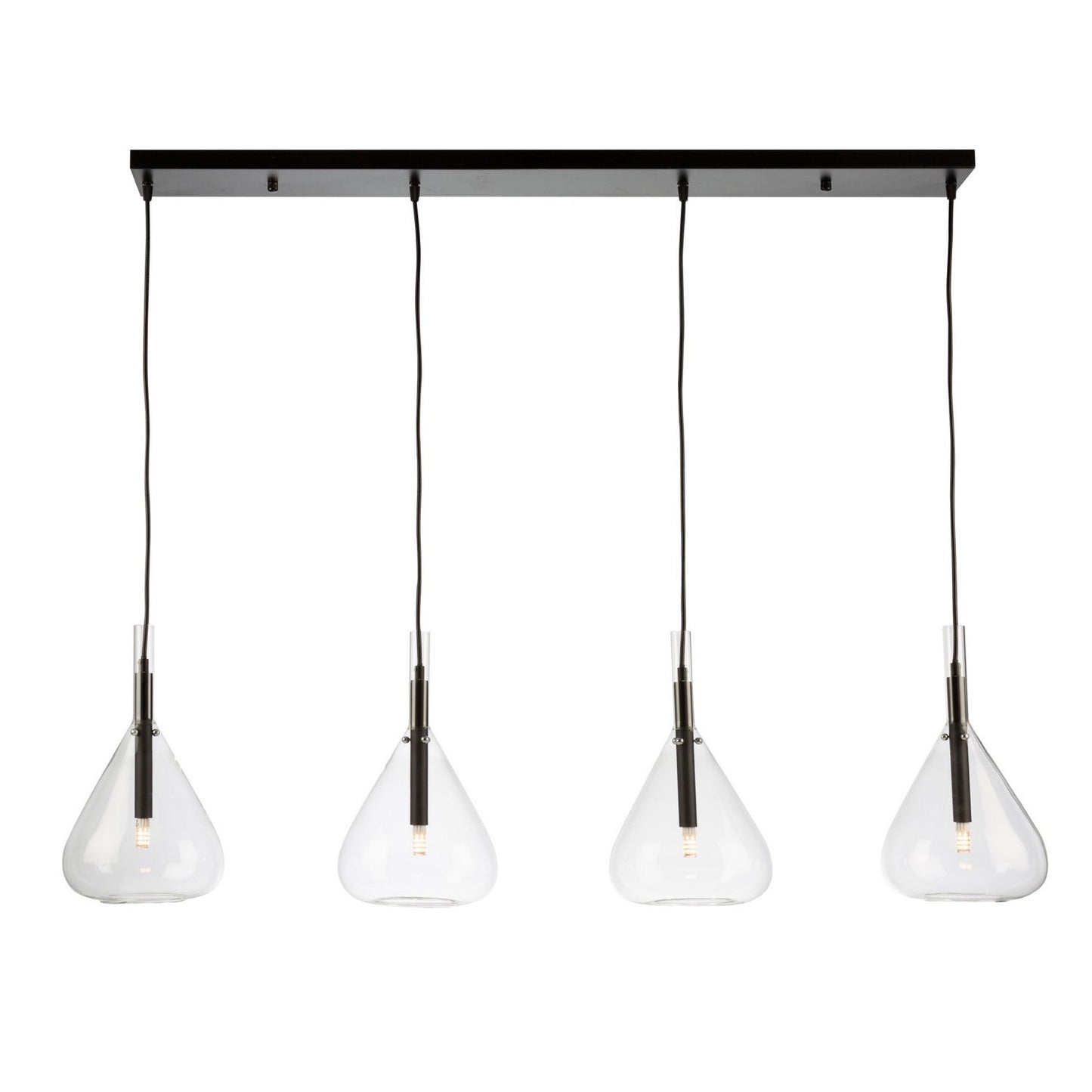  Conic 4-Light Island Pendant In Black