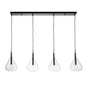  Conic 4-Light Island Pendant In Black