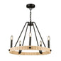  Perris Five Light Chandelier In Black