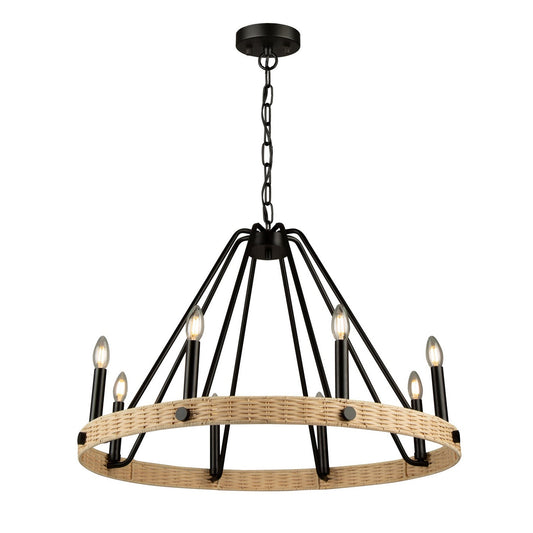  Perris 8-Light Chandelier In Black