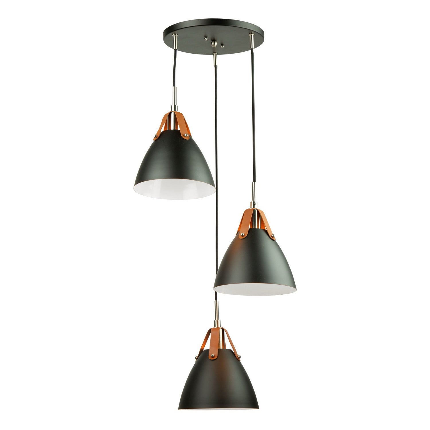  Tote 3-Light Pendant In Black