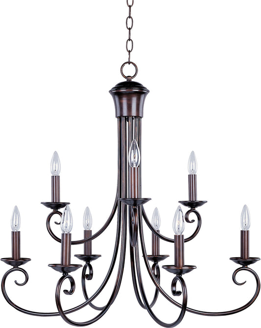 Maxim Loft 9-Light Chandelier In Oil Rubbed Bronze