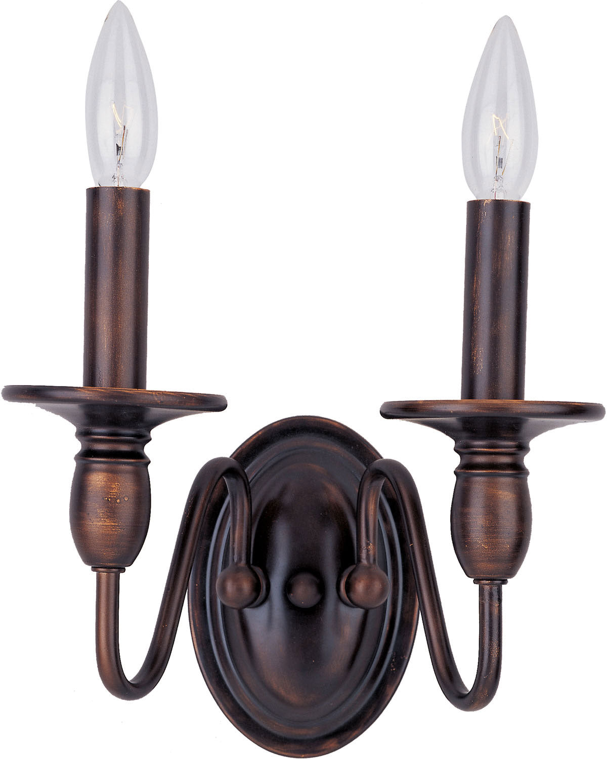 Maxim Towne 2-Light Wall Sconce In Oil Rubbed Bronze