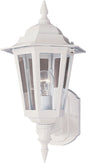 Maxim Builder Cast 1-Light Outdoor Wall Mount In White With Clear Glass