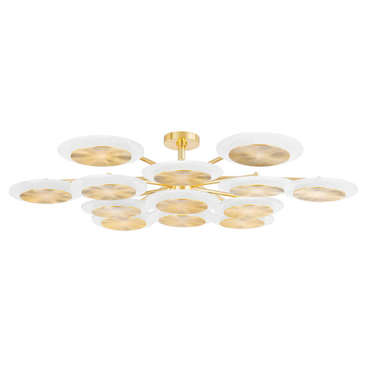  Topaz LED Chandelier In Vintage Polished Brass