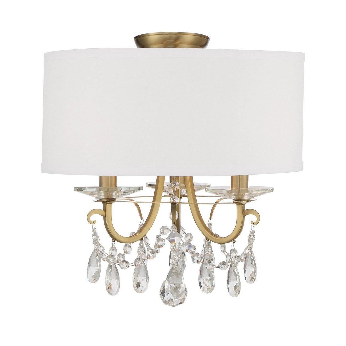  Othello 3-Light Ceiling Mount In Vibrant Gold