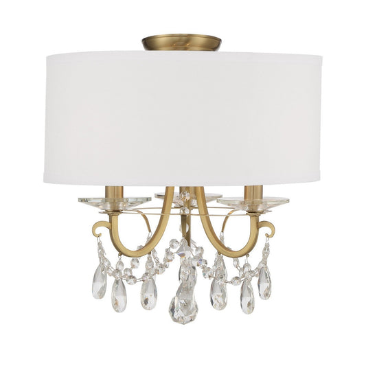  Othello 3-Light Ceiling Mount In Vibrant Gold