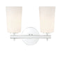  Colton 2-Light Wall Mount In Polished Chrome