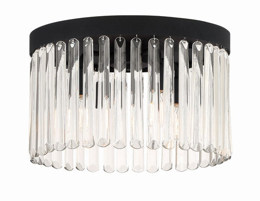  Emory 4-Light Ceiling Mount In Black Forged
