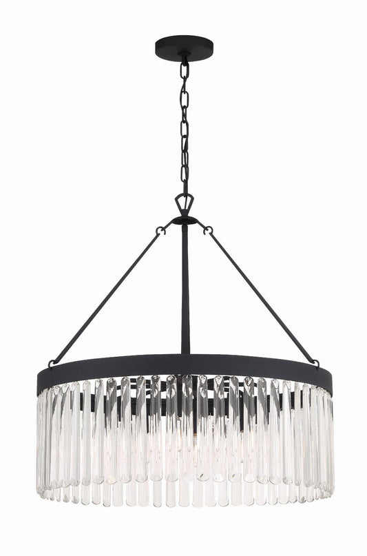  Emory 8-Light Chandelier In Black Forged