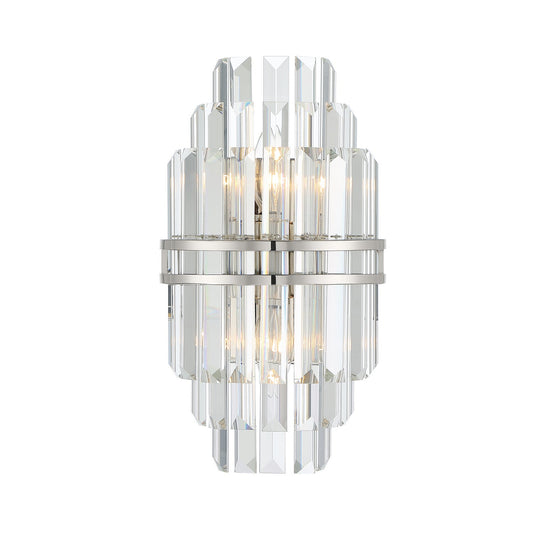  Hayes 2-Light Wall Mount In Polished Nickel