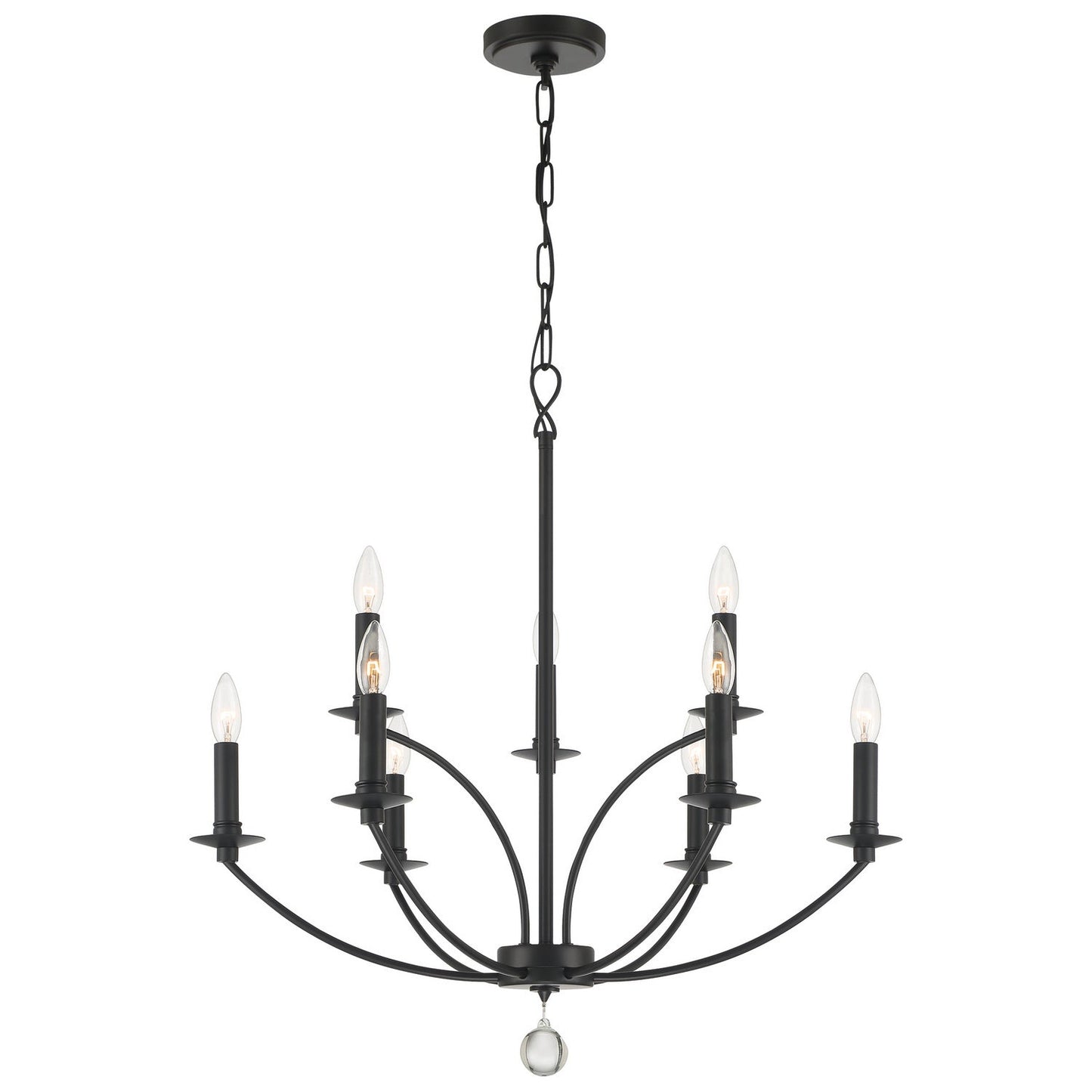  Mila 9-Light Chandelier In Black