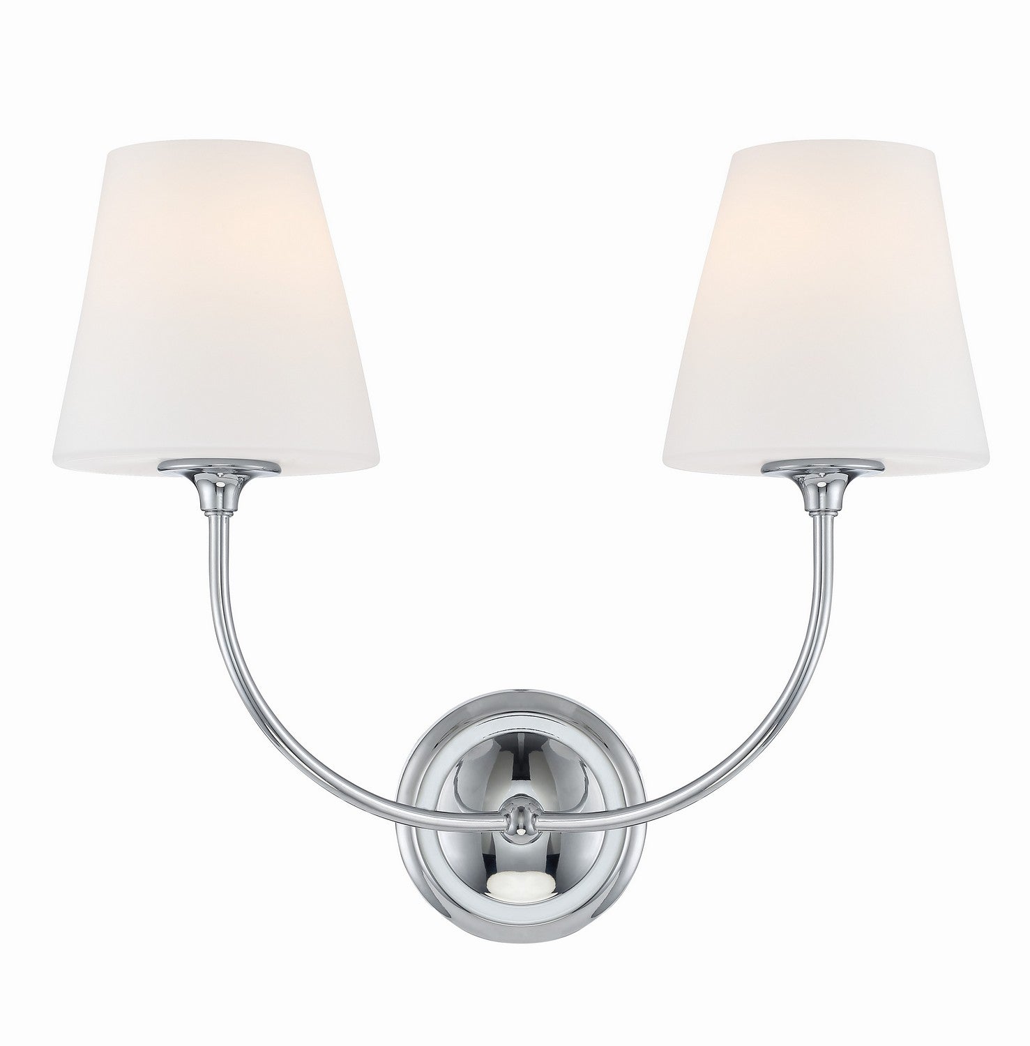  Sylvan 2-Light Wall Mount In Polished Chrome