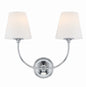  Sylvan 2-Light Wall Mount In Polished Chrome