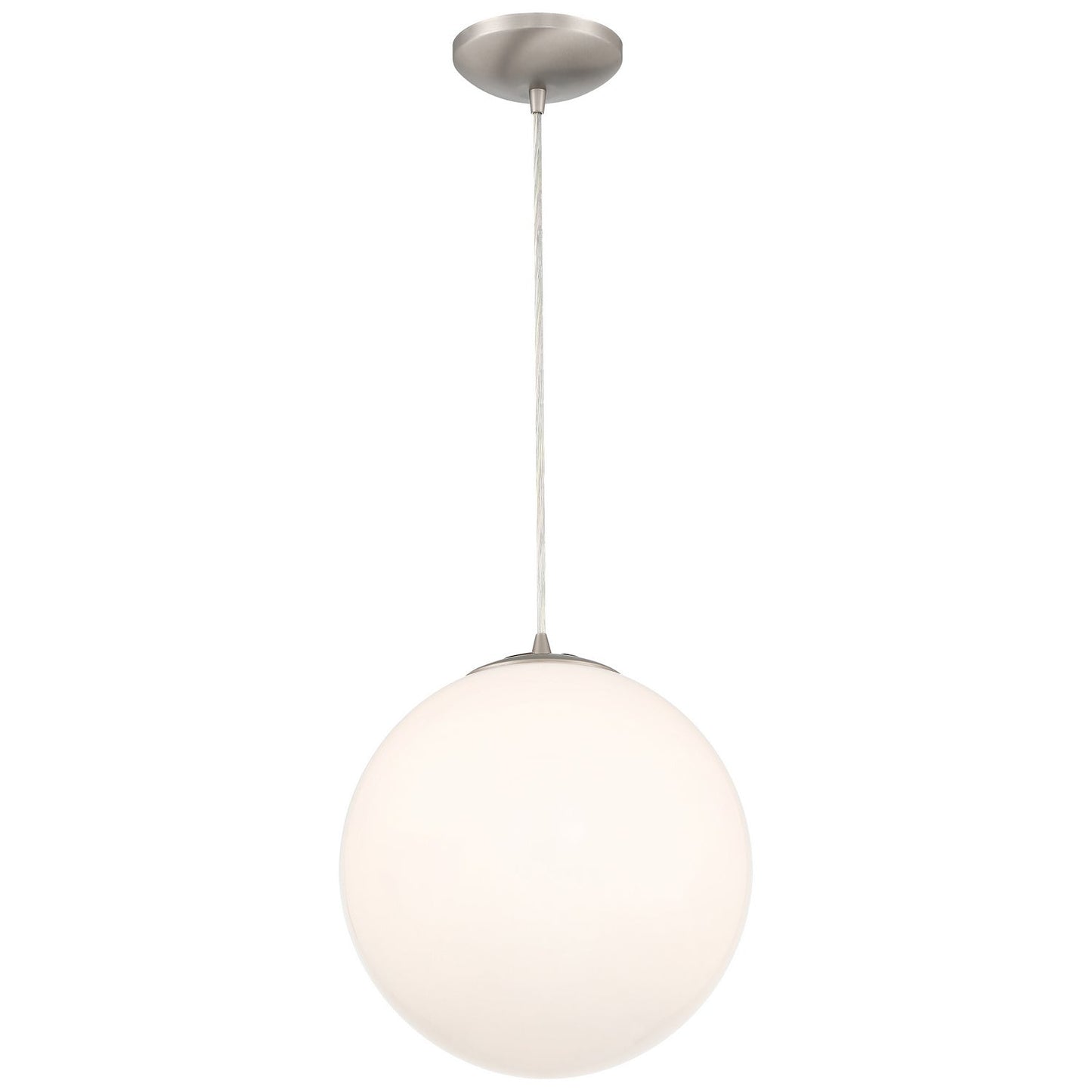  Pearl 1-Light Pendant In Brushed Steel
