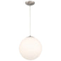  Pearl 1-Light Pendant In Brushed Steel