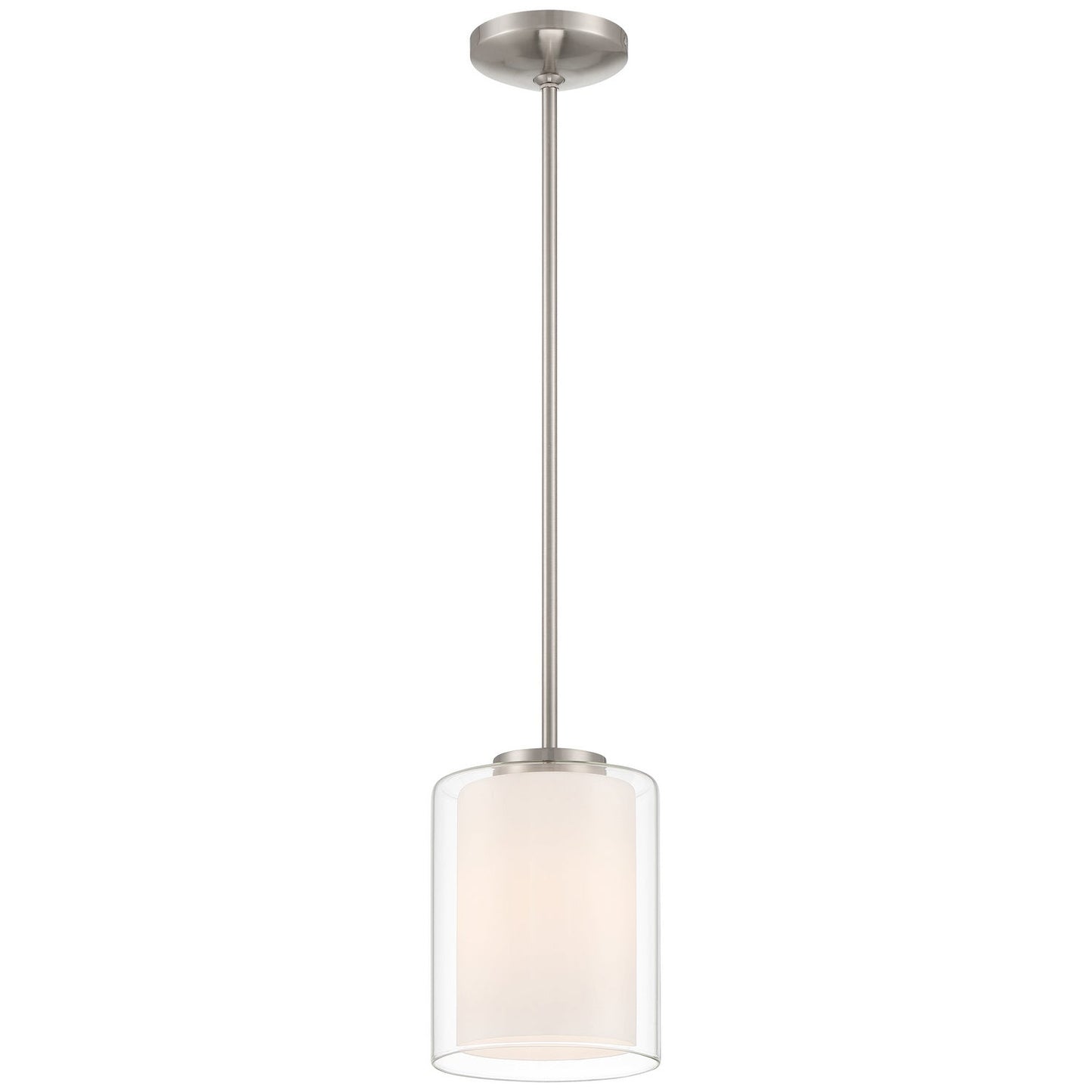  Seville 1-Light Pendant In Brushed Steel