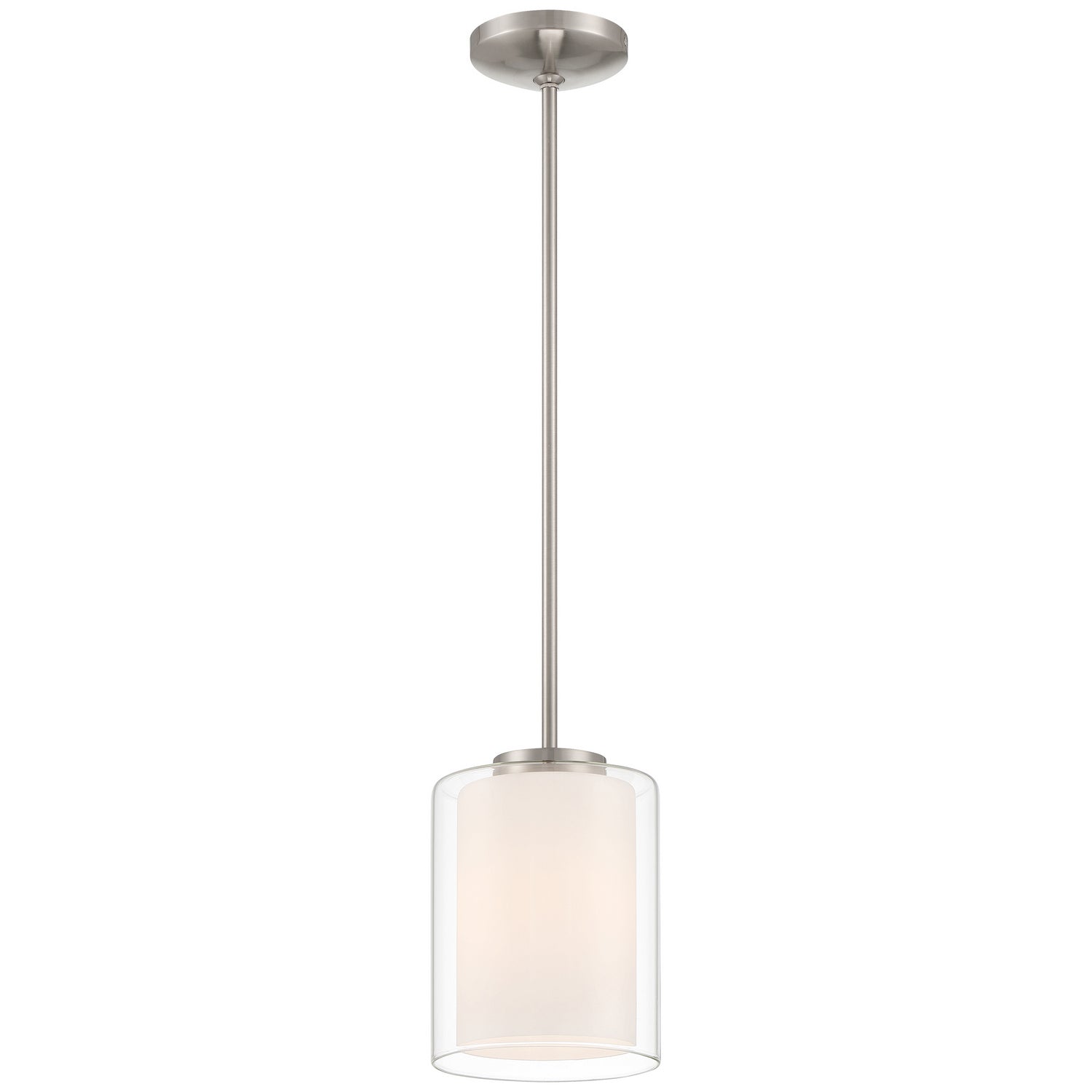  Seville 1-Light Pendant In Brushed Steel