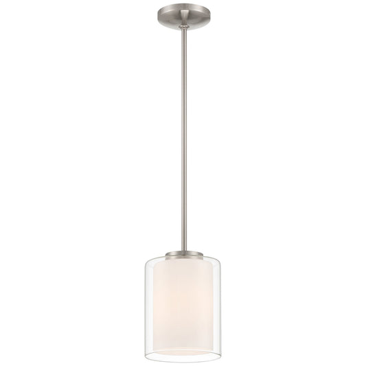  Seville 1-Light Pendant In Brushed Steel