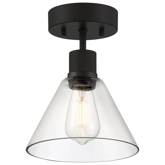  Port Nine Martini LED Semi-Flush Mount In Matte Black