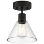 Port Nine Martini LED Semi-Flush Mount In Matte Black