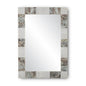  Elena Mirror In White/Brown/Mirror
