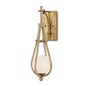  Passageway 1-Light Wall Sconce In Natural Rope/Dorado Gold/Frosted