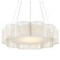  Ancroft LED Chandelier In White/Contemporary Silver Leaf