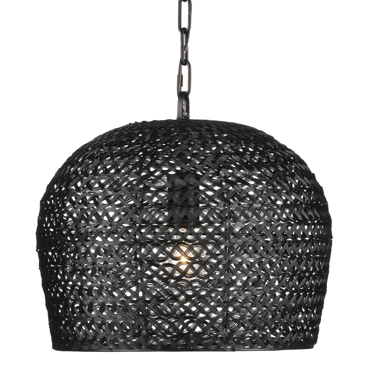  Piero 1-Light Pendant In Satin Black