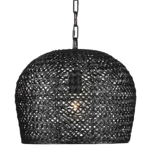  Piero 1-Light Pendant In Satin Black