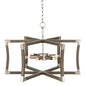  Bastian 6-Light Lantern In Chateau Gray/Contemporary Silver Leaf