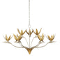  Paradiso 9-Light Chandelier In Contemporary Silver Leaf