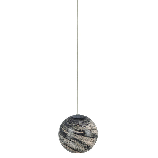  Palatino 1-Light Pendant In Blue Marbeled/Silver