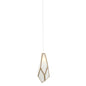  Glace 1-Light Pendant In White/Antique Brass/Silver