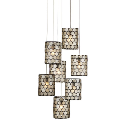 Regatta 7-Light Pendant In Cupertino & Silver