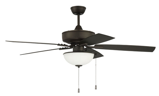  Outdoor Pro Plus 211 White Bowl Light Kit 52" Outdoor Ceiling Fan In Espresso