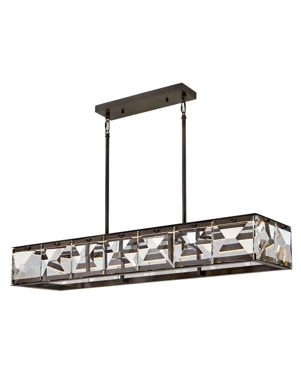  Jolie LED Linear Chandelier In Black Oxide
