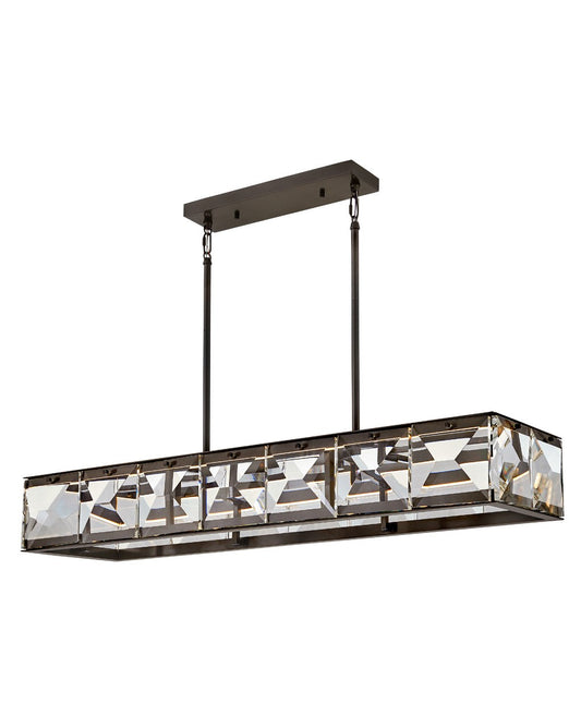  Jolie LED Linear Chandelier In Black Oxide