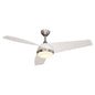  Odell 52" Ceiling Fan In Brushed Nickel & Matte White