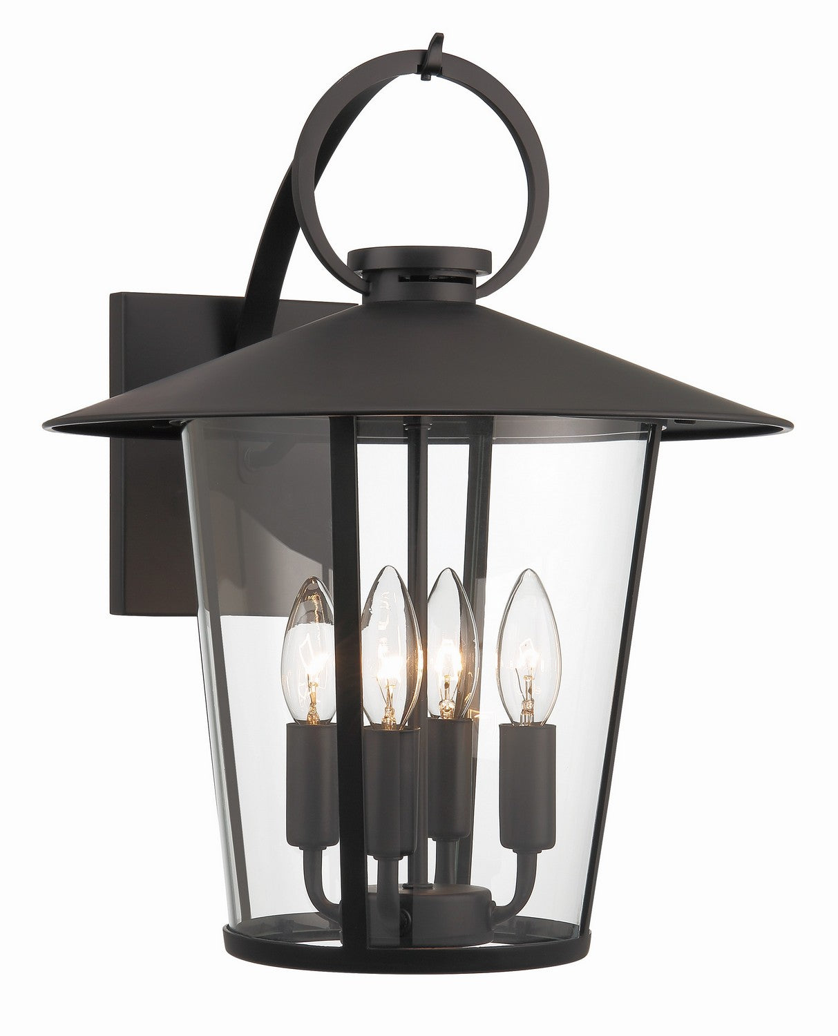  Andover 4-Light Outdoor Wall Mount In Matte Black