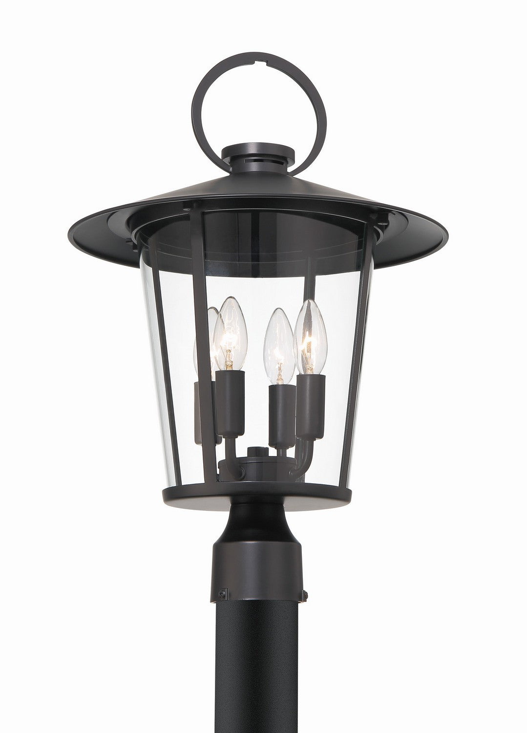  Andover 4-Light Outdoor Post Mount In Matte Black