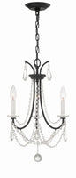  Karrington 3-Light Mini Chandelier In Matte Black
