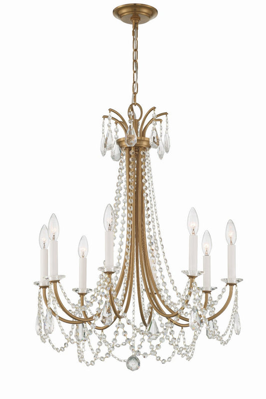  Karrington 8-Light Chandelier In Aged Brass