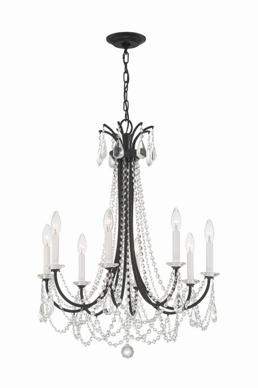  Karrington 8-Light Chandelier In Matte Black